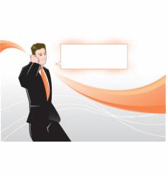 Stylized businessman vector image
