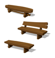 Wooden benches vector image