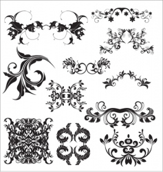 Floral elements vector image