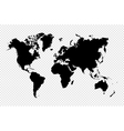 Black silhouette isolated World map EPS10 file vector image