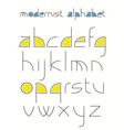 Modernistic aphabet vector image