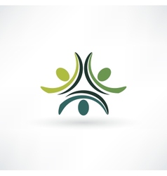People Connected Symbol vector image