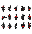 Human with pain dots vector image