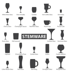 Glass set vector image