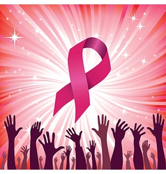 Breast cancer ribbon vector image