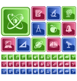 Education buttons vector image