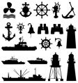 Nautical elements vector image