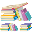 Book pile vector image