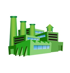 Green factory vector image