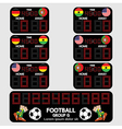 Scoreboard Football Tournament vector image