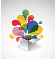 Exploding gift box vector image