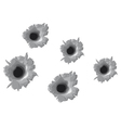 Bullet holes vector image
