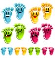 Smiley feet vector image