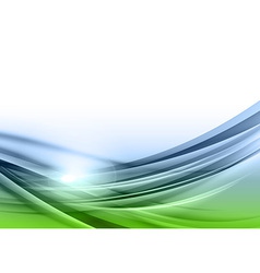 Abstract green blue background downside vector image