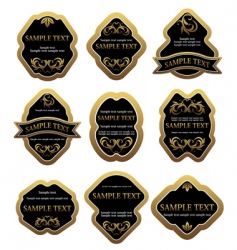 Set of vintage labels vector image