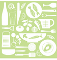 Kitchen collection vector image