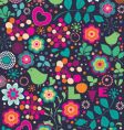 Birds and flowers vector image