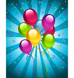 Birthday balloons vector image