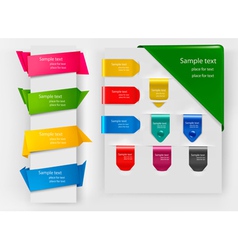Colorful origami banners vector image