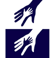 Hands silhouette vector image