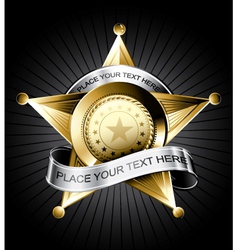 Sheriff badge vector image