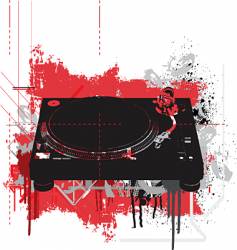 Turntable vector image