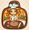 Chef girl vector image