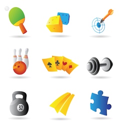 Icons for leisure vector image