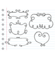 Hand drawn ornamental frames vector image