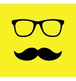 Mustache and Glasses Flat vector image