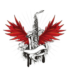 Music emblem vector image