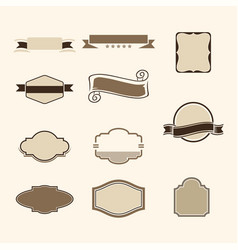 Vintage banner ribbon logo Vintage banner ribbon logo vector image