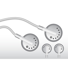 Earphones design vector image