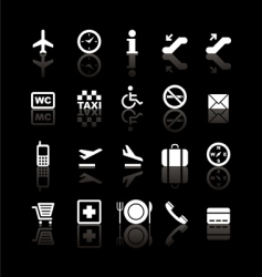 Travel icons vector image