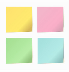 Set of color paper sticker vector image