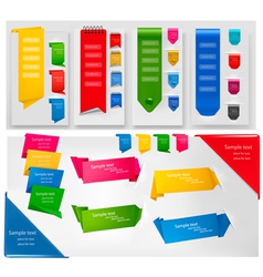 Origami paper banners vector image