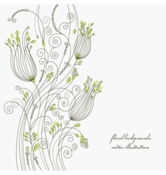 Floral background vector image
