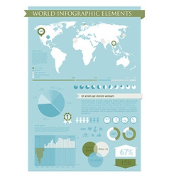 Information graphics green vector image