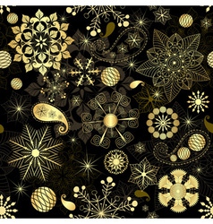 Christmas dark seamless pattern vector image