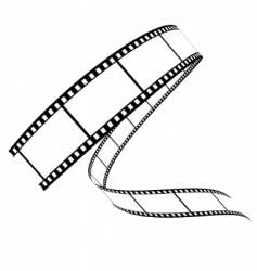 Vector film rolled down vector image