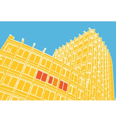 Compositiion of abstract building vector image