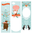 Christmas vertical banners vector image