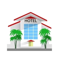 Hotel building Travel and vector image