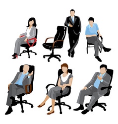Business people silhouettes Business people silhouettes vector image