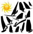 Wind surfing vector image