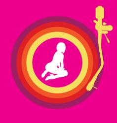 Turntable vector image