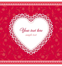 Valentines heart floral vector image