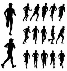 Runners vector image
