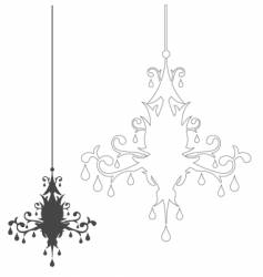 Simple chandelier vector image