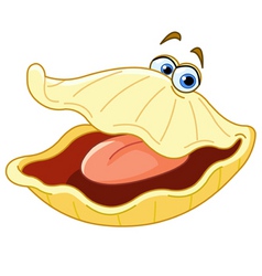 Oyster cartoon vector image
